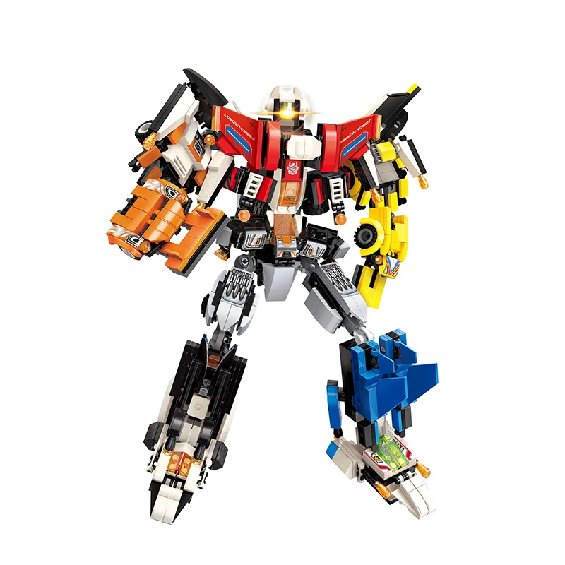891Pcs 6 in 1 Mecha Educational Building Blocks Toys Robot Transformer Hero Destroyer Cars Compatible Sets Bricks for boys Toy
891Pcs 6 in 1 Mecha Educational Building Blocks Toys Robot Transformer Hero Destroyer Cars Compatible Sets Bricks for boys Toy