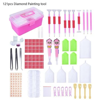 121Pc Multi 5D Diamond Painting Tool Embroidery Kit Art Painting Accessories Box for Adults or Kids sewing crochet para tejer
121Pc Multi 5D Diamond Painting Tool Embroidery Kit Art Painting Accessories Box for Adults or Kids sewing crochet para tejer