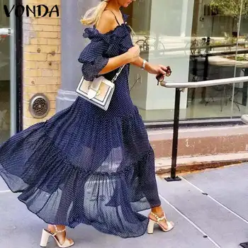 Women Dress VONDA Women Sexy Sleeveless Strap Dot Printed Party Dress Beach Bohemian Sundress 2020 Summer Plus Size Vestidos
Women Dress VONDA Women Sexy Sleeveless Strap Dot Printed Party Dress Beach Bohemian Sundress 2020 Summer Plus Size Vestidos