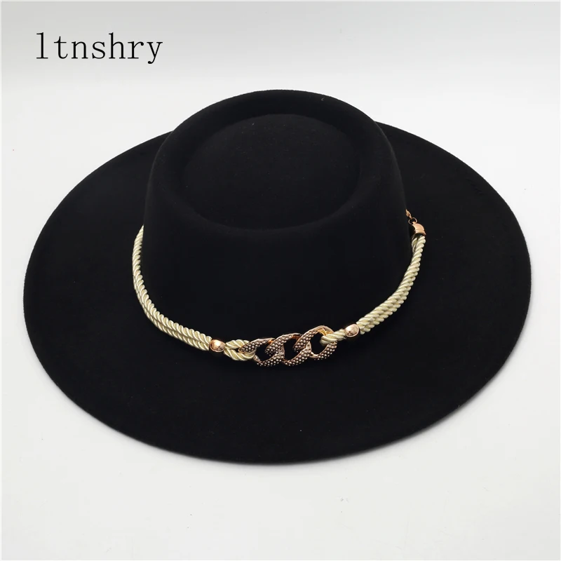 

Fashion Winter Autumn Imitation Woolen Women Men Ladies Fedoras Top Jazz Hat European American Round Caps Bowler Hats