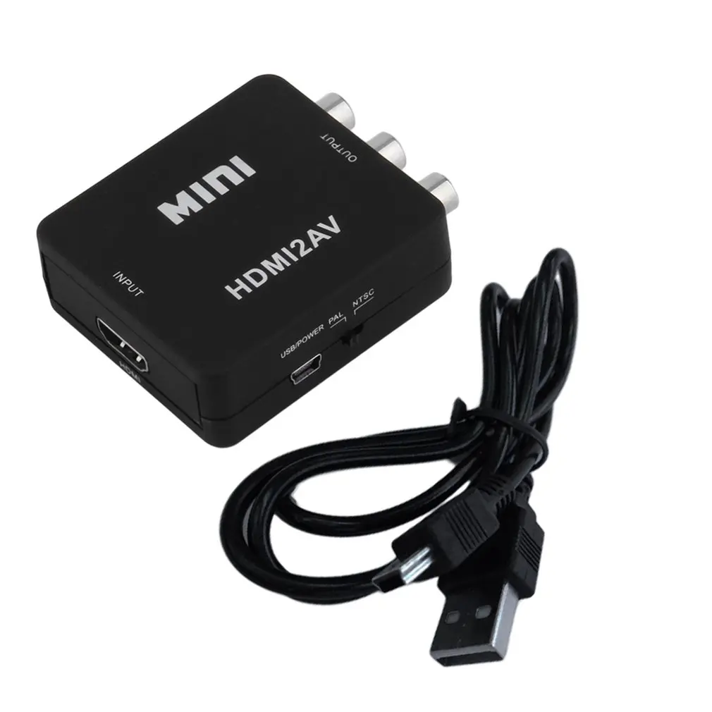 Black Mini 1080P HDMI to RCA Audio Video AV CVBS Adapter Converter For HDTV HDMI2AV Video Converter Adapter Box
Black Mini 1080P HDMI to RCA Audio Video AV CVBS Adapter Converter For HDTV HDMI2AV Video Converter Adapter Box