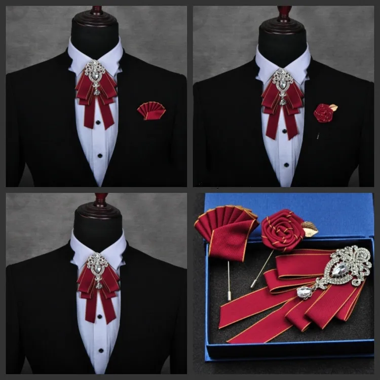 Korean Trend Bow Tie Groom Necktie Brooch Best Man Wedding Fashion Crystal Pendant Red Bow Ties For Men Formal Wear Black Bowtie
Korean Trend Bow Tie Groom Necktie Brooch Best Man Wedding Fashion Crystal Pendant Red Bow Ties For Men Formal Wear Black Bowtie
