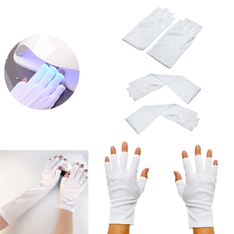 Women Anti UV Protection White Fingerless Gloves Sleeves Hand Shield for LED Nail Art Gel Dryer Light Lamp Manicure Tool
Women Anti UV Protection White Fingerless Gloves Sleeves Hand Shield for LED Nail Art Gel Dryer Light Lamp Manicure Tool