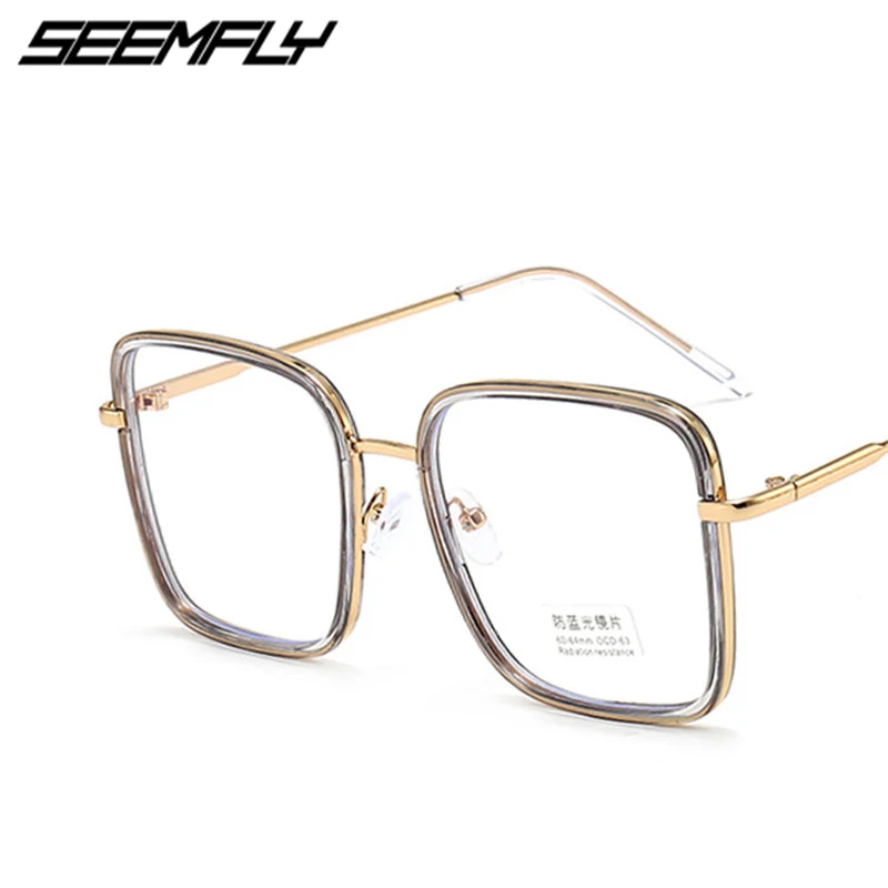 Seemfly Oversize Square Anti Blue Light Glasses Frame Women Men Retro Clear Lens Eyeglasses Computer Goggle Eyewear Spectacle
Seemfly Oversize Square Anti Blue Light Glasses Frame Women Men Retro Clear Lens Eyeglasses Computer Goggle Eyewear Spectacle