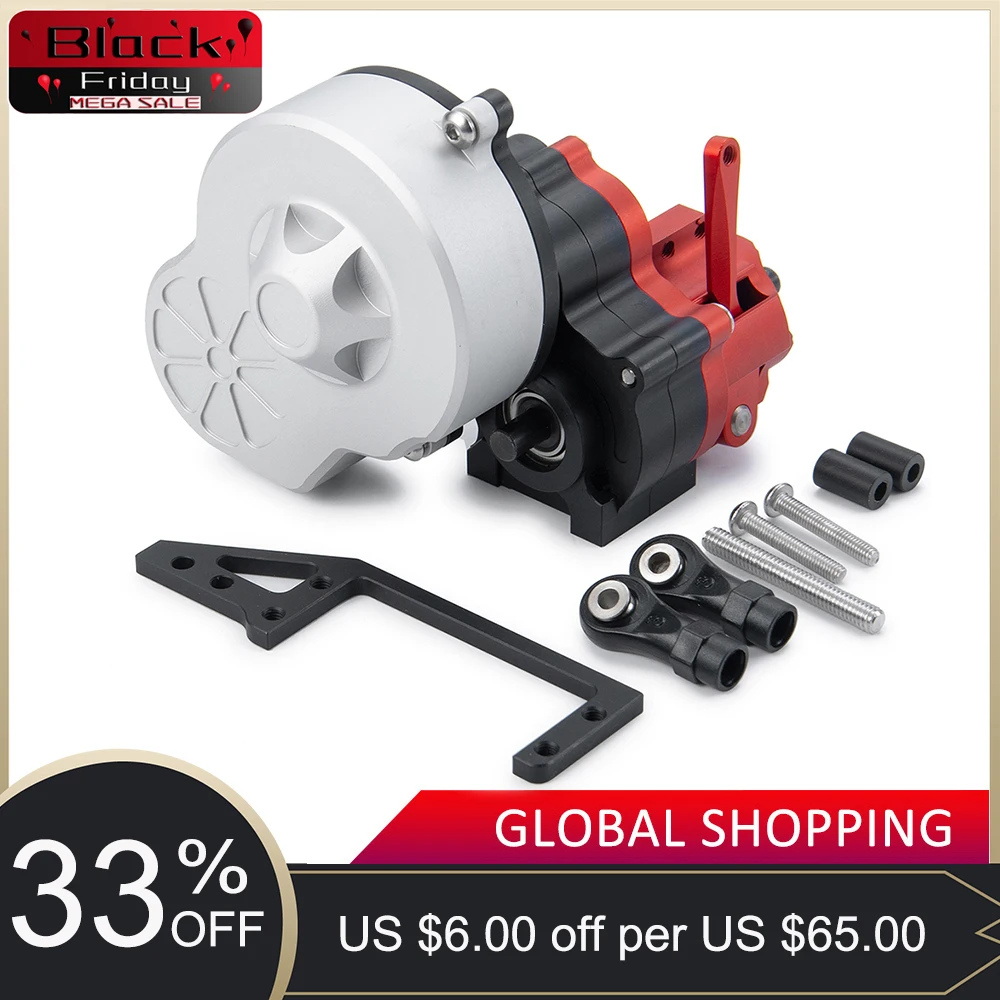 SCX10 Metal Gearbox Complete Gearbox Transmission Box with Gear for 1:10 RC Crawler Car Axial SCX10 RC Car Upgrade Parts
SCX10 Metal Gearbox Complete Gearbox Transmission Box with Gear for 1:10 RC Crawler Car Axial SCX10 RC Car Upgrade Parts