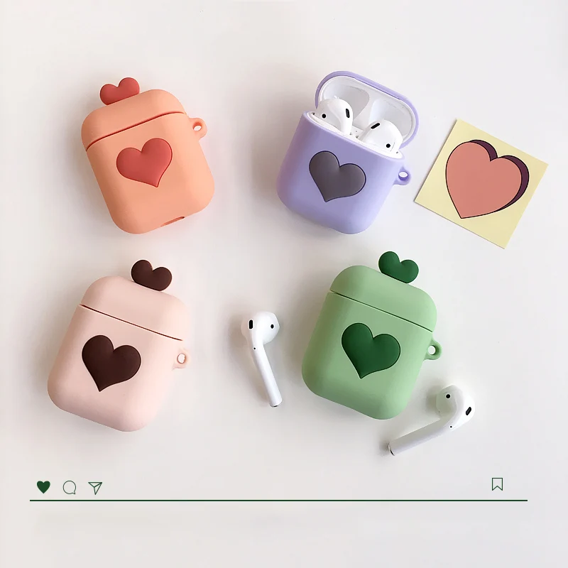 Cute Love Heart silicon case for Apple Airpods case protective cover Bluetooth Wireless Earphone Case Charging Box case
Cute Love Heart silicon case for Apple Airpods case protective cover Bluetooth Wireless Earphone Case Charging Box case