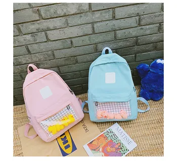 Cute Canvas Women Backpack Transparent Backpacks Duck Toy Shoulder Bag For Teenage Girl School Bag Travel Rucksack 2019
Cute Canvas Women Backpack Transparent Backpacks Duck Toy Shoulder Bag For Teenage Girl School Bag Travel Rucksack 2019