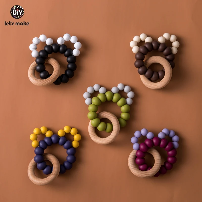 Let's Make 1pc Baby Rattles Food Grade Silicone Beads Cartoon Mouse Head Teething Bracelets Wooden Ring Baby Teether Wood Rattle
Let's Make 1pc Baby Rattles Food Grade Silicone Beads Cartoon Mouse Head Teething Bracelets Wooden Ring Baby Teether Wood Rattle