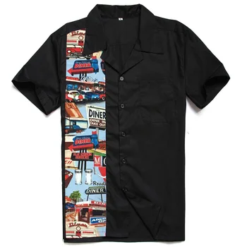 Printed Solid Color Short Sleeve Original Fashion Design European And American Car Printing Stitching Large Size Men's Shirt
Printed Solid Color Short Sleeve Original Fashion Design European And American Car Printing Stitching Large Size Men's Shirt