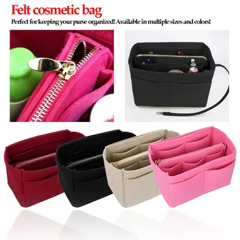 100% Felt Bag Organizer Insert Make Up Bag Cosmetic Cases travel organizer Makeup Case Travel Toiletry Kit Handbags Organizer
100% Felt Bag Organizer Insert Make Up Bag Cosmetic Cases travel organizer Makeup Case Travel Toiletry Kit Handbags Organizer
