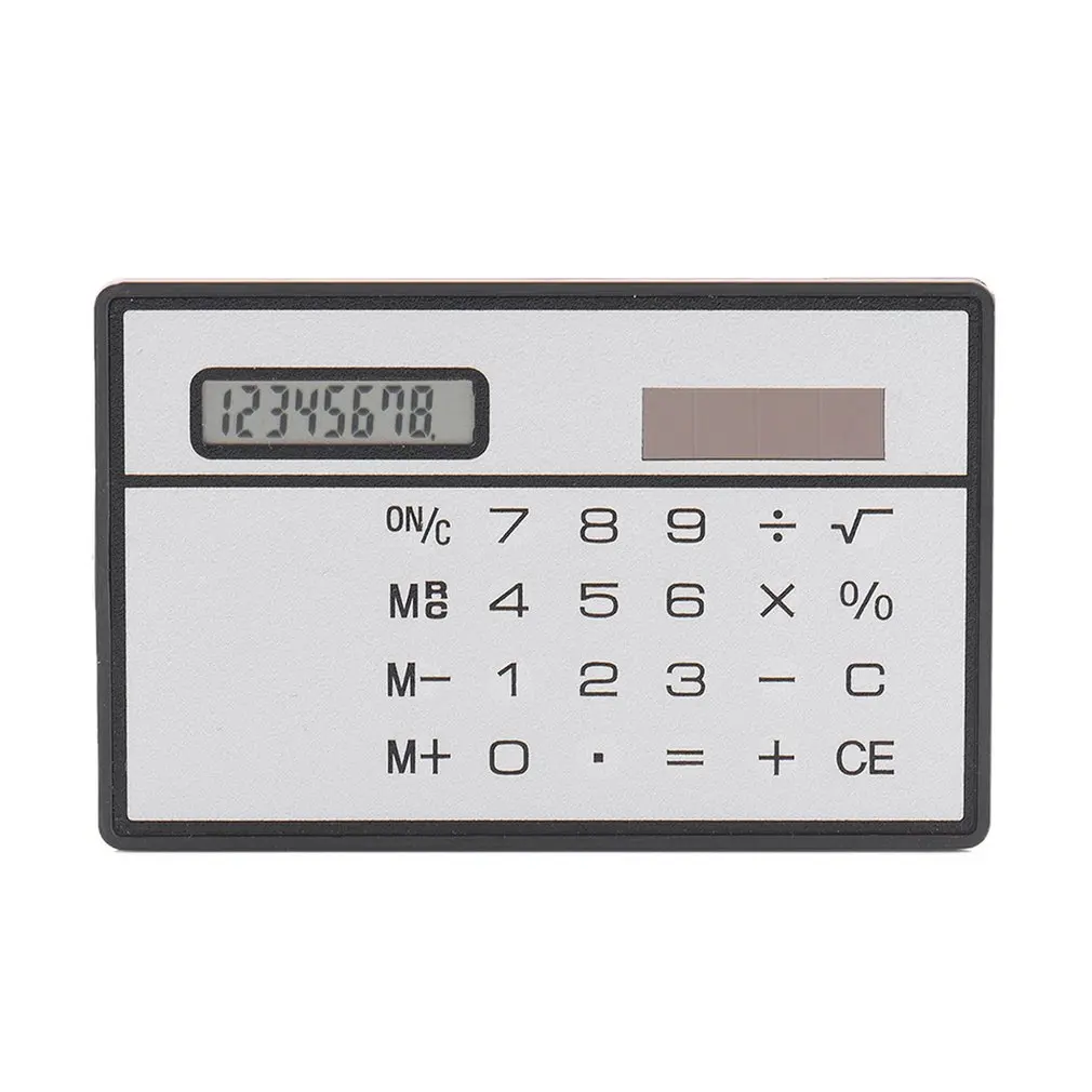8 Digit Ultra Thin Solar Power Calculator with Touch Screen Credit Card Design Portable Mini Calculator for Business School
8 Digit Ultra Thin Solar Power Calculator with Touch Screen Credit Card Design Portable Mini Calculator for Business School