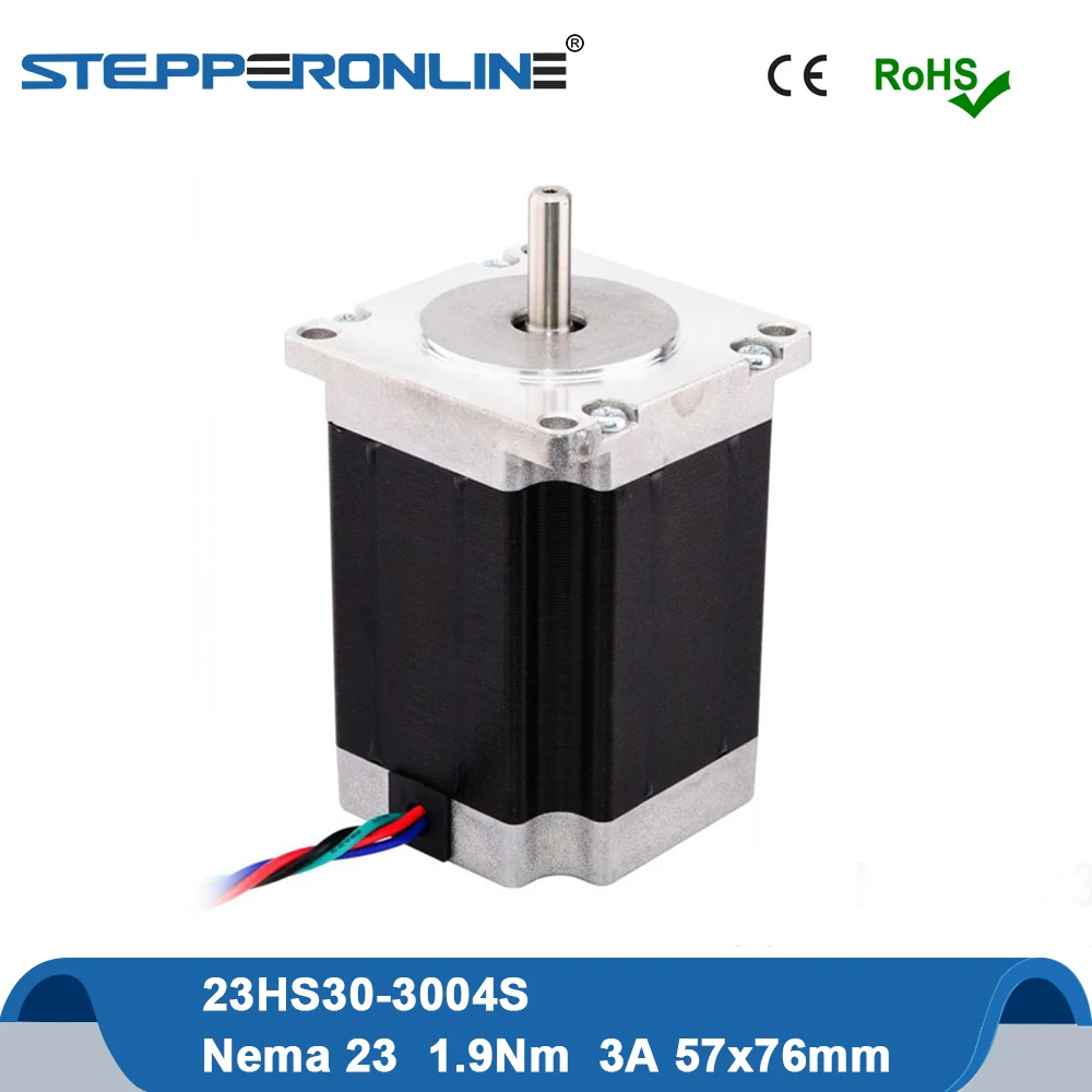 Nema23 Stepper Motor 57 Motor 57x76mm 1.9Nm 3A Nema 23 Stepping Motor 4-lead for CNC Machine/3D Printer
Nema23 Stepper Motor 57 Motor 57x76mm 1.9Nm 3A Nema 23 Stepping Motor 4-lead for CNC Machine/3D Printer