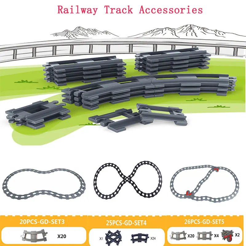 Diy Building Blocks Railway Track Accessories Compatible Duplo Bricks Train Tracks Set Toys Track Toy for Kids Children Gifts
Diy Building Blocks Railway Track Accessories Compatible Duplo Bricks Train Tracks Set Toys Track Toy for Kids Children Gifts