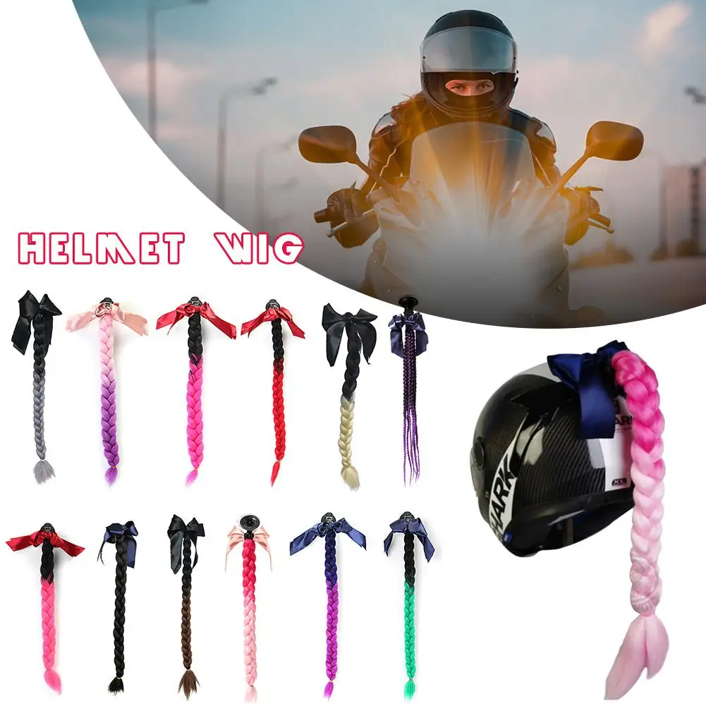 Motorcycle Helmet Hair Helmet Pigtails Gradient Ramp Helmet Braids Ponytail With Suction Cup For Motorcycle Decorative
Motorcycle Helmet Hair Helmet Pigtails Gradient Ramp Helmet Braids Ponytail With Suction Cup For Motorcycle Decorative