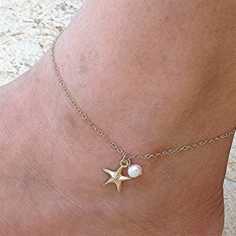 Fashion New Products Street Snap Versatile Starfish Pearl Female Delicacy Anklet Accessories K030
Fashion New Products Street Snap Versatile Starfish Pearl Female Delicacy Anklet Accessories K030