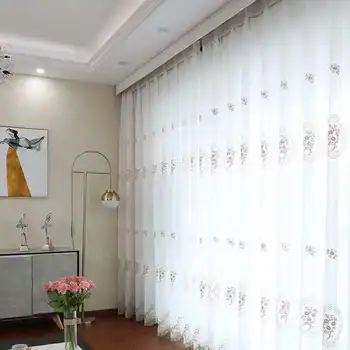 Curtains for Living Room Balcony Windows and Curtains European Pastoral Fresh Embroidery Screens 100% Polyester
Curtains for Living Room Balcony Windows and Curtains European Pastoral Fresh Embroidery Screens 100% Polyester