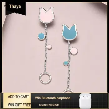 Thaya Original Silver Color Plated Silver Earrings Tulip Enamel 925 Silver Needles Tassel Earring For Women Fine Jewelry Gift
Thaya Original Silver Color Plated Silver Earrings Tulip Enamel 925 Silver Needles Tassel Earring For Women Fine Jewelry Gift