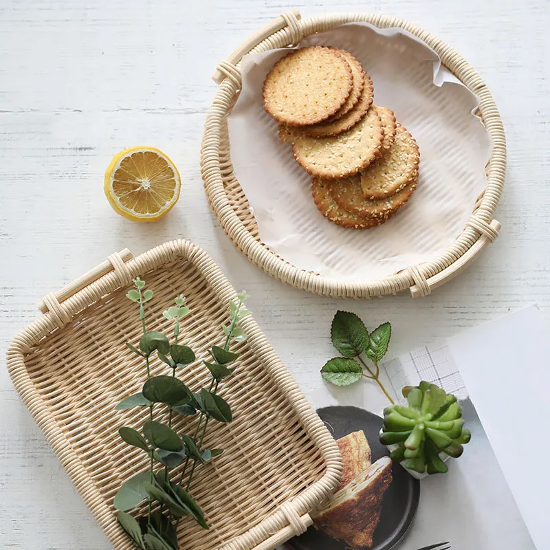 Handmade Rattan Weaving Storage Tray Round Rectangle Basket with Handle Basket Bread Fruit Food Breakfast Display Container New
Handmade Rattan Weaving Storage Tray Round Rectangle Basket with Handle Basket Bread Fruit Food Breakfast Display Container New