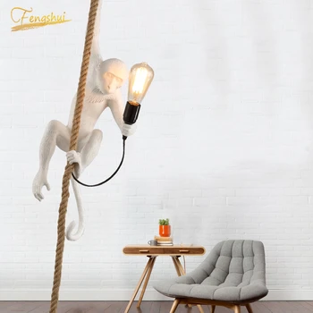 Modern Resin Monkey Lamp Pendant Lights Retro LED E27 Restaurant White Pendant Lamps for Living Room Lighting Kitchen Fixtures
Modern Resin Monkey Lamp Pendant Lights Retro LED E27 Restaurant White Pendant Lamps for Living Room Lighting Kitchen Fixtures