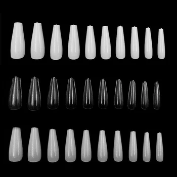 100pcs/box Long Ballerina False Nail Art Tips White Clear Natural Coffin Acrylic French False Nails
100pcs/box Long Ballerina False Nail Art Tips White Clear Natural Coffin Acrylic French False Nails