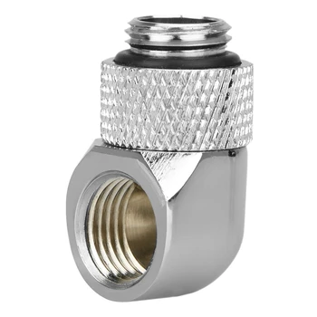 12.9Mm G1/4 Thread 90 Degree Rotary Tube Connector Fitting For Pc Water Cooling Silver
12.9Mm G1/4 Thread 90 Degree Rotary Tube Connector Fitting For Pc Water Cooling Silver