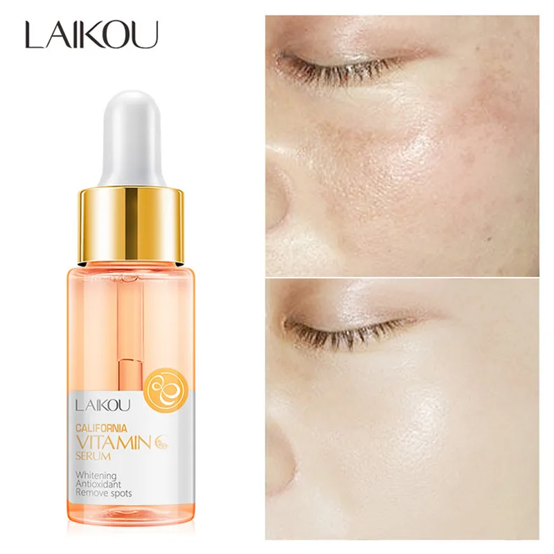 LAIKOU Vitamin C Whitening Facial Serum Remove Dark Circles Fade Freckles Spots Melanin Moisturizing Brightening Face Essence
LAIKOU Vitamin C Whitening Facial Serum Remove Dark Circles Fade Freckles Spots Melanin Moisturizing Brightening Face Essence