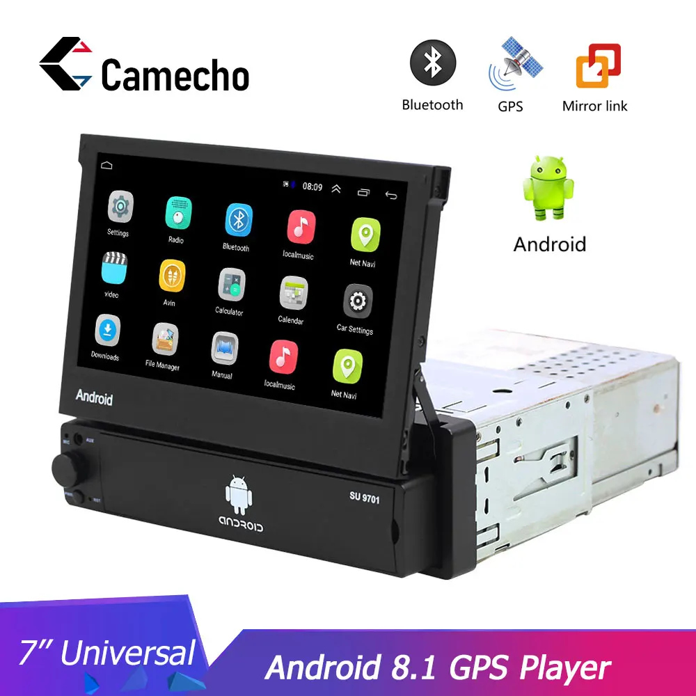 Camecho Android 8.1 Car Multimedia player Retractable GPS Wifi Autoradio 1 Din 7'' Touch Screen MP5 Bluetooth Stereo Audio Radio
Camecho Android 8.1 Car Multimedia player Retractable GPS Wifi Autoradio 1 Din 7'' Touch Screen MP5 Bluetooth Stereo Audio Radio