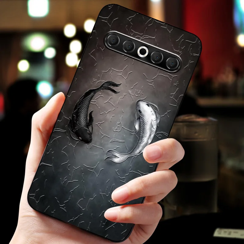 Meizu17 Embossed vintage East Asian Chinese Japanese style case FOR Meizu 17 Pro Snow Mountain Decree Crane cover | Мобильные