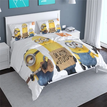 3D Cartoon Minions Queen King Size Bedding Set Despicable Me Duvet Cover with Pillowcases Bedclothes Home Textile for Kids Adult
3D Cartoon Minions Queen King Size Bedding Set Despicable Me Duvet Cover with Pillowcases Bedclothes Home Textile for Kids Adult