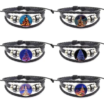 Zgbywsjz For Men Women Black Leather Bracelet Bangle Glass Cabochon Jewelry Christmas Tree
Zgbywsjz For Men Women Black Leather Bracelet Bangle Glass Cabochon Jewelry Christmas Tree