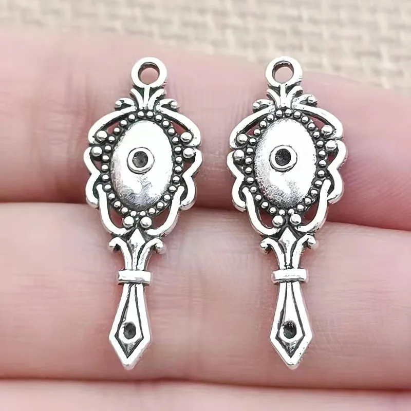 Зеркальные подвески из цинкового сплава в стиле ретро, 10 шт., 23 х10 мм, подходят для самостоятельного изготовления ожерелий, серег, ювелирных изделий, аксессуаров
Зеркальные подвески из цинкового сплава в стиле ретро, 10 шт., 23 х10 мм, подходят для самостоятельного изготовления ожерелий, серег, ювелирных изделий, аксессуаров