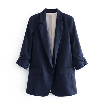 2020 Spring Women's New Lapel Long Sleeve Pocket Decoration Casual Suit Jacket Rollable Sleeve Casual Jacket
2020 Spring Women's New Lapel Long Sleeve Pocket Decoration Casual Suit Jacket Rollable Sleeve Casual Jacket