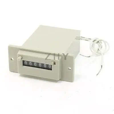 CSK6-DKW DC 24V 6 Digits 2 White Wire Lockable Electronmagnetic Counter