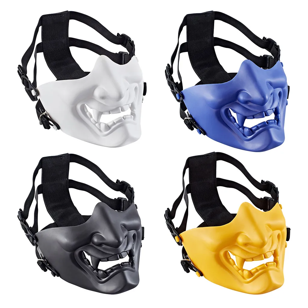 Halloween Half Face Protection Samurai Mask Games Outdoor Mask for Cosplay
Halloween Half Face Protection Samurai Mask Games Outdoor Mask for Cosplay