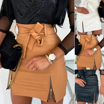 Womens High Waist PU Leather Mini Skirt Sexy Office Work Zipper Bandage Bodycon Pencil Skirts 2020 Elegant Stylish Skirt Female
Womens High Waist PU Leather Mini Skirt Sexy Office Work Zipper Bandage Bodycon Pencil Skirts 2020 Elegant Stylish Skirt Female
