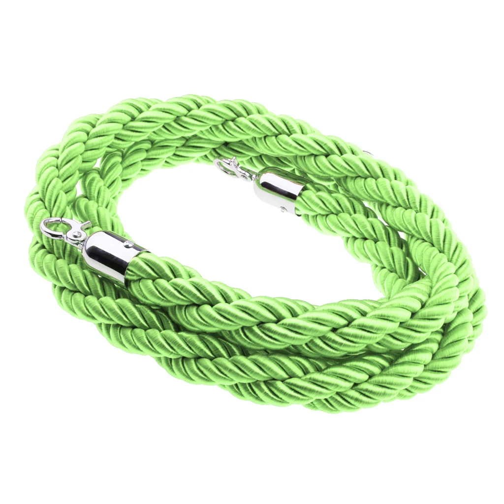 Stanchion Rope Crowd Control Queue Barrier Ropes with Premium Clip Hooks - 5ft, 6 Colors Optional Stanchion Rope Crowd Control Queue Barrier Ropes with Premium Clip Hooks - 5ft, 6 Colors Optional
