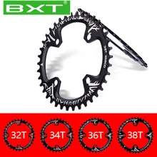 BXT korba rowerowa 96BCD czarny 32 T/34 T/36 T/38 T MTB rower koło łańcuchowe okrągły kształt pojedyncza płyta korba płyta części rowerowe(China)