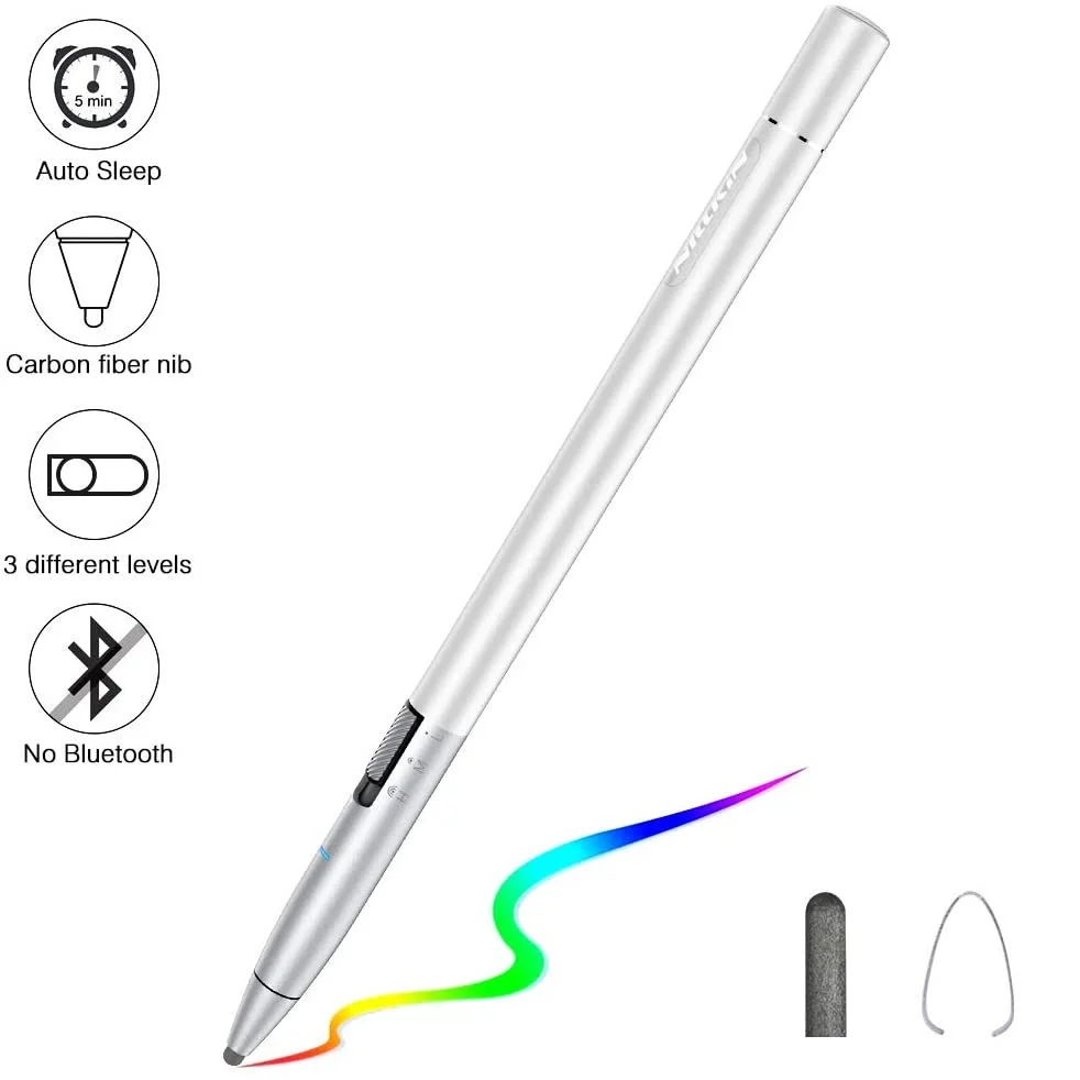 Nillkin Stylus Pen for touch screen For iPad tablet , Adjustable Sensitivity Active capacitive Pen android iOS Carbon Fiber Tip
Nillkin Stylus Pen for touch screen For iPad tablet , Adjustable Sensitivity Active capacitive Pen android iOS Carbon Fiber Tip