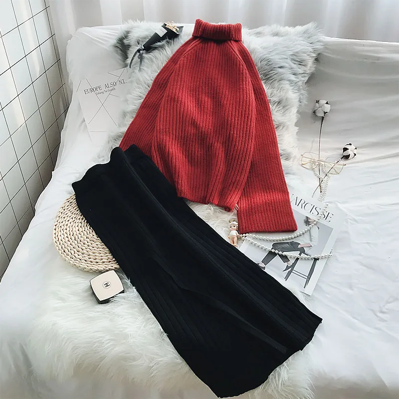 2019 new fashion women's Autumn and winter vintage knitwear+ skirt two-piece set sweat suits women
2019 new fashion women's Autumn and winter vintage knitwear+ skirt two-piece set sweat suits women