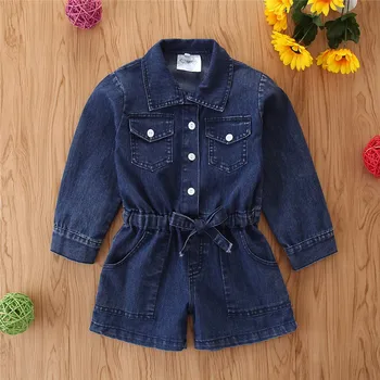 Girls Denim Jumpsuit 2020 New 1-3 Year Old Baby Girl Foreign Pants Long Sleeves Shirt with Short Pants Summer Dress Trousers
Girls Denim Jumpsuit 2020 New 1-3 Year Old Baby Girl Foreign Pants Long Sleeves Shirt with Short Pants Summer Dress Trousers