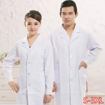 Hospital work clothes men and women long-sleeved doctor clothes doctor clothes white coat labor insurance clothes printing 
Hospital work clothes men and women long-sleeved doctor clothes doctor clothes white coat labor insurance clothes printing