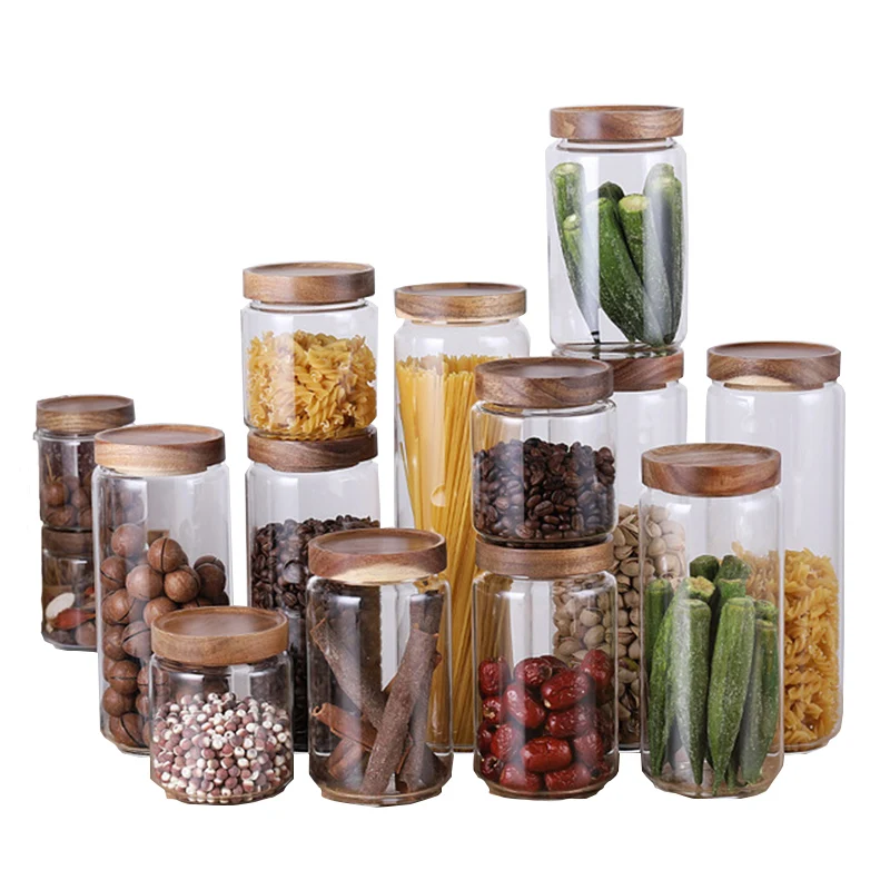 Glass food storage box, dry grain tankClear plastic container set with kitchen lids, storage bottle jars
Glass food storage box, dry grain tankClear plastic container set with kitchen lids, storage bottle jars