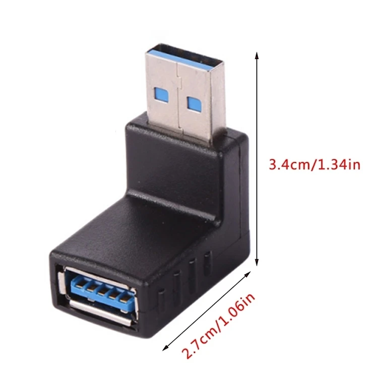 2 шт. L-образный удлинитель USB 3 0 штырь-гнездо под углом 90 градусов | Электроника