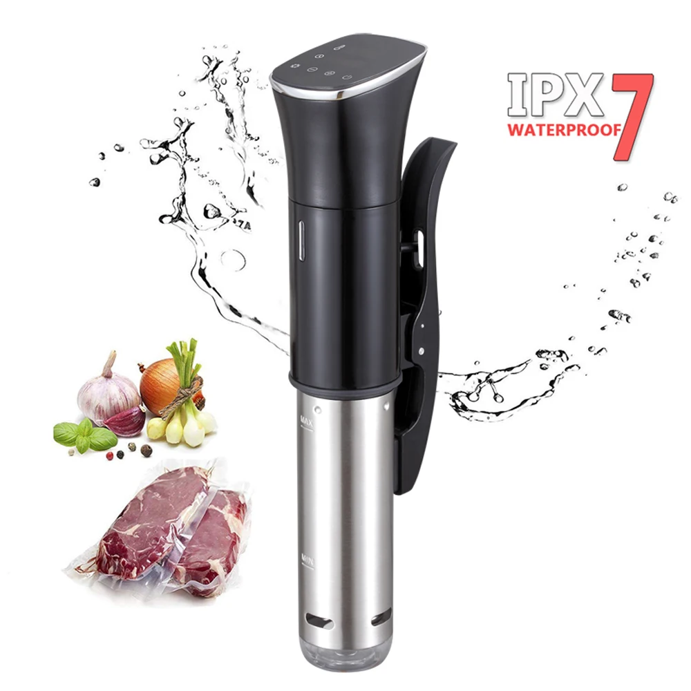 Vacuum Slow Sous Vide Food Cooker 1800W Stainless Steel Vacuum Powerful Immersion Circulator Machine With LCD Digital Display
Vacuum Slow Sous Vide Food Cooker 1800W Stainless Steel Vacuum Powerful Immersion Circulator Machine With LCD Digital Display
