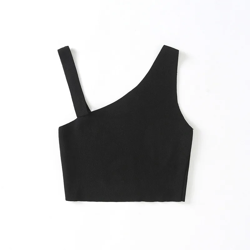 2020 Summer Women's New European and American Style Fashion Sexy Navel Strap One Shoulder Short-Length Knitted Top Camisole
2020 Summer Women's New European and American Style Fashion Sexy Navel Strap One Shoulder Short-Length Knitted Top Camisole