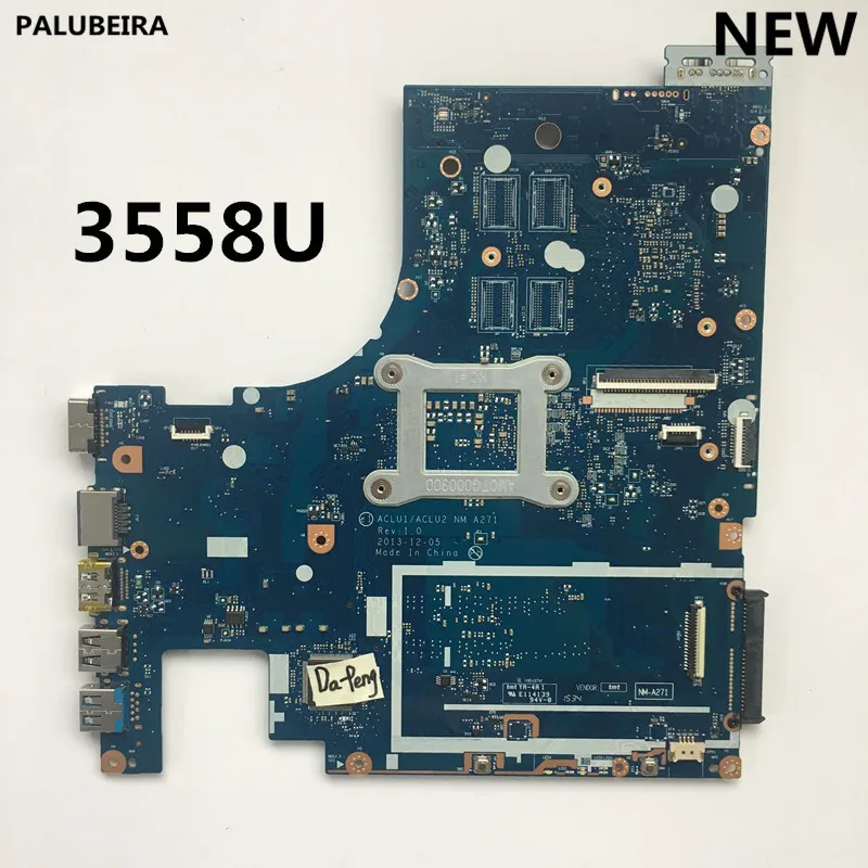 PALUBEIRA new laptop system board G50-70 For Lenovo G50-70 Z50-70 motherboard ACLU1/ACLU2 NM-A271 with CPU 3558U 100% tested
PALUBEIRA new laptop system board G50-70 For Lenovo G50-70 Z50-70 motherboard ACLU1/ACLU2 NM-A271 with CPU 3558U 100% tested