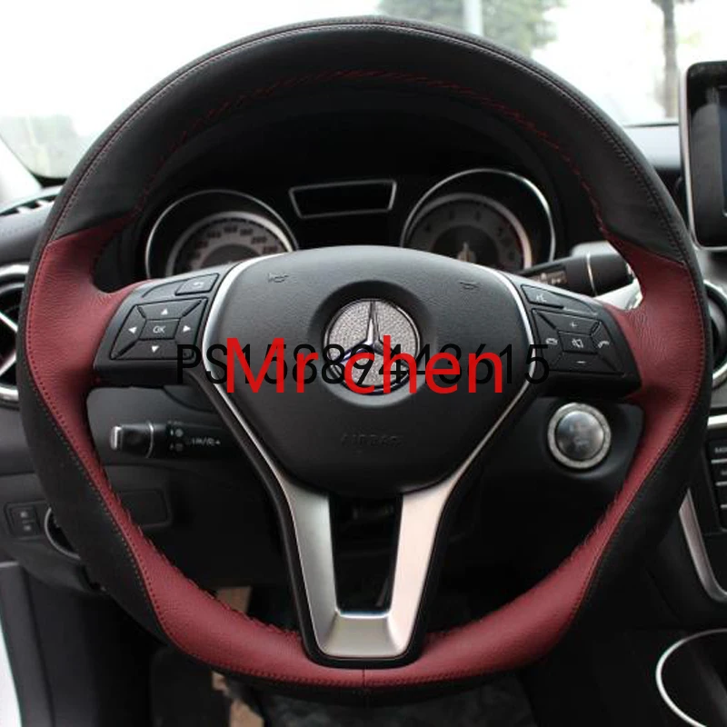 DIY hand sewn leather steering wheel cove for Mercedes-Benz c200l gle320 glc260 gla200 e300l Picture 1
DIY hand sewn leather steering wheel cove for Mercedes-Benz c200l gle320 glc260 gla200 e300l Picture 1