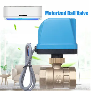 DN25 Electric Motorized Thread Ball Valve Brass AC 220V 2 Way 3-Wire 1.6Mpa with Actuator For Water Gas Oil Foor Heating Parts
DN25 Electric Motorized Thread Ball Valve Brass AC 220V 2 Way 3-Wire 1.6Mpa with Actuator For Water Gas Oil Foor Heating Parts