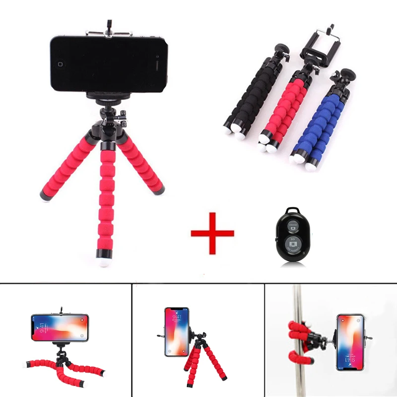 Flexible Mobile Phone Tripod Octopus Bracket for Phone Camera Selfie Stand Clip Holder Monopod Support Photo Remote Control
Flexible Mobile Phone Tripod Octopus Bracket for Phone Camera Selfie Stand Clip Holder Monopod Support Photo Remote Control