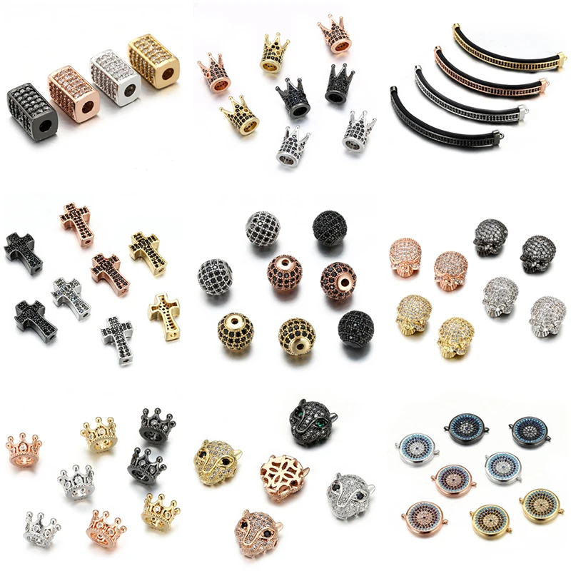Charms Beads For Jewelry Making CZ Geometry Crown Leopard Helmet Skull Round Space Beads for Jewelry DIY Bracelet Making beads
Charms Beads For Jewelry Making CZ Geometry Crown Leopard Helmet Skull Round Space Beads for Jewelry DIY Bracelet Making beads